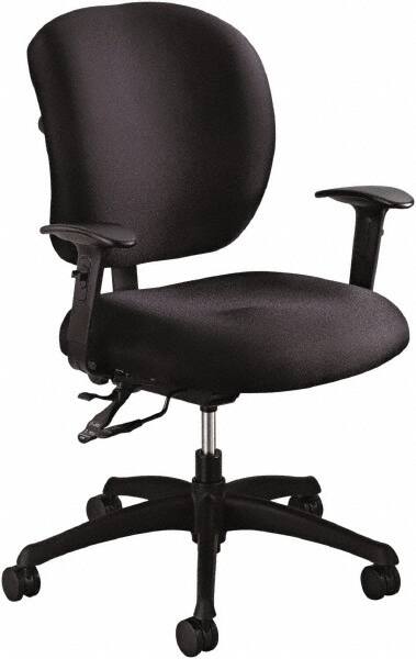 Safco - 38" High Task Chair - 26" Wide x 26" Deep, Foam Seat, Black - Americas Industrial Supply