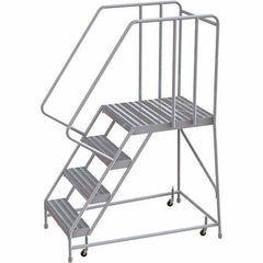 TRI-ARC - Rolling & Wall Mounted Ladders & Platforms Type: Rolling Warehouse Ladder Style: Rolling Safety Ladder - Americas Industrial Supply