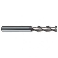 16mm Dia. - 150mm OAL - 45° Helix Bright Carbide End Mill - 2 FL - Americas Industrial Supply