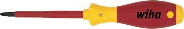 Wiha - #1 Point, 80mm Blade Length Posidrive Screwdriver - 191mm OAL - Americas Industrial Supply