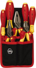 Wiha - 7 Piece Insulated Plier Set - Comes in Clamshell - Americas Industrial Supply