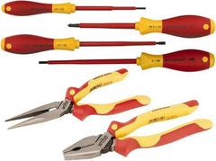 Wiha - 6 Piece Insulated Plier Set - Comes in Vinyl Pouch - Americas Industrial Supply