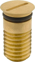 Jergens - 1 Piece M12x1.75 Vise Chip Plug - Brass, 23" Long, 14.5mm Wide - Americas Industrial Supply