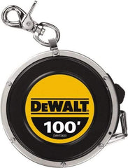 DeWALT - 100' x 3/8" Tape Measure - 1/8" Graduation - Americas Industrial Supply