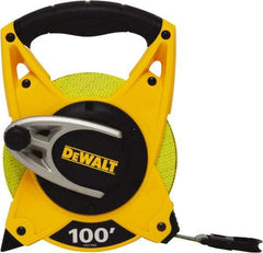 DeWALT - 100' x 3/4" Tape Measure - 1/8" Graduation, Inch Graduation Style - Americas Industrial Supply