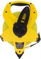 Stanley - 200' x 1/2" Tape Measure - 1/16" Graduation, Inch & Metric Graduation Style - Americas Industrial Supply