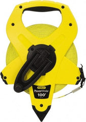 Stanley - 100' x 1/2" Tape Measure - 1/16" Graduation, Inch & Metric Graduation Style - Americas Industrial Supply
