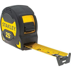 Stanley - 25' x 1-1/8" Tape Measure - 1/16" Graduation, Inch Graduation Style - Americas Industrial Supply