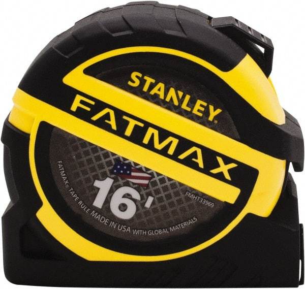 Stanley - 16' x 1-1/4" Tape Measure - 1/16" Graduation - Americas Industrial Supply