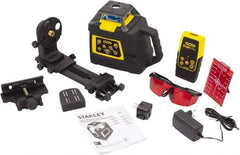 Stanley - 2,000' Measuring Range, 1/16" at 100' Accuracy, Self-Leveling Rotary Laser - ±5° Self Leveling Range, 150, 300 & 600 RPM, 1 Beam, NiCad Battery Included - Americas Industrial Supply