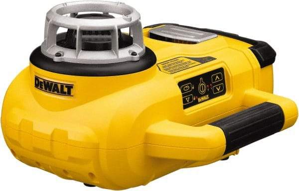 DeWALT - 1,500' Measuring Range, 1/8" at 100' Accuracy, Self-Leveling Rotary Laser - ±5° Self Leveling Range, 60, 250 & 600 RPM, 1 Beam, Lithium-Ion Battery Included - Americas Industrial Supply