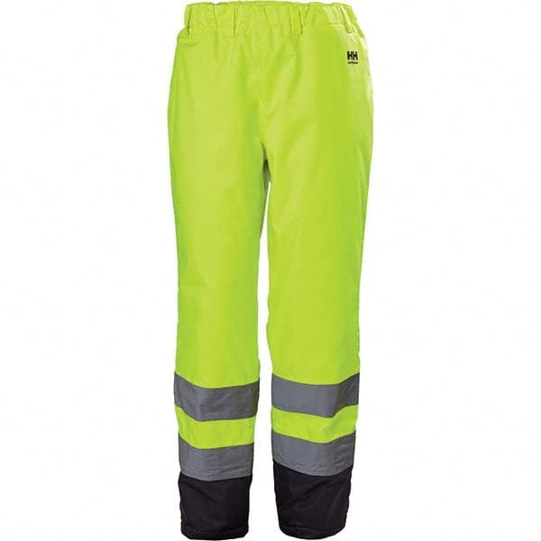 Helly Hansen - Size 2XL Hi-Vis Yellow & Charcoal Rain & Wind Resistant & Waterproof & High Visibility Rain Pants - Americas Industrial Supply