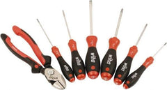 Wiha - 7 Piece Phillips Screwdriver, Slotted & Bicut Hand Tool Set - Comes in Clamshell - Americas Industrial Supply