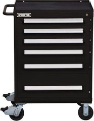 Proto - 6 Drawer Steel Tool Roller Cabinet - 30" Wide x 42-1/2" High x 21-3/8" Deep, Ball Bearing Drawer Slides, Black - Americas Industrial Supply