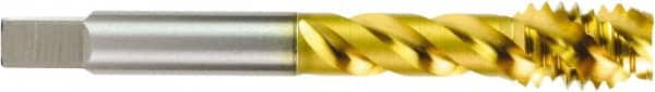 OSG - 7/8-9 UNC 4 Flute Semi-Bottoming Spiral Flute Tap - Powdered Metal, HR Finish, 5.51" OAL, Right Hand Flute, Right Hand Thread, H5, Series 335 - Americas Industrial Supply