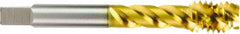 OSG - 7/8-9 UNC 4 Flute Semi-Bottoming Spiral Flute Tap - Powdered Metal, HR Finish, 5.51" OAL, Right Hand Flute, Right Hand Thread, H5, Series 335 - Americas Industrial Supply