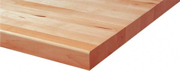 Proto - Tool Box Solid Maple with Laminated Edge Hardwood Worktop - 33-3/4" Wide x 25" Deep x 1-1/2" High, Brown, For 34" Wide Roller Cabinets - Americas Industrial Supply