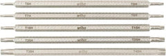 Wiha - 5 Piece, 1/4" Drive Screwdriver Tamperproof Bit Set - T6 to T40 Torx - Americas Industrial Supply