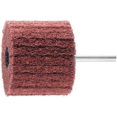 PFERD - 2-3/8" Diam x 2" Face Width, Aluminum Oxide Nonwoven Mounted Flap Wheel - 1/4" Shank Mount, 180 Grit, 10,000 Max RPM - Americas Industrial Supply