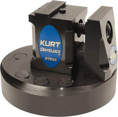 Kurt - 2" Jaw Width, 3-7/8" High x 5.38" Long x 5-3/8" Wide Dovetail Reversible Vise - For Use with 4 & 5 Axis Workholding Systems - Americas Industrial Supply