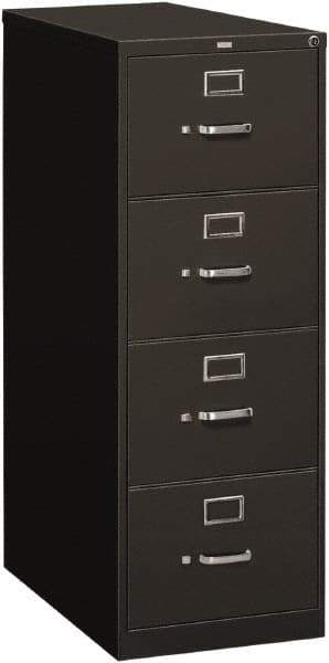 Hon - 18-1/4" Wide x 52" High x 26-1/2" Deep, 4 Drawer Vertical File - Steel, Charcoal - Americas Industrial Supply