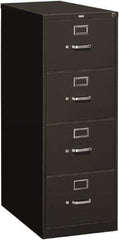 Hon - 18-1/4" Wide x 52" High x 26-1/2" Deep, 4 Drawer Vertical File - Steel, Charcoal - Americas Industrial Supply