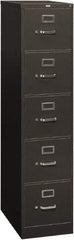 Hon - 15" Wide x 60" High x 26-1/2" Deep, 5 Drawer Vertical File - Steel, Charcoal - Americas Industrial Supply