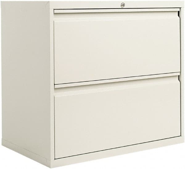 ALERA - 30" Wide x 28.38" High x 19-1/4" Deep, 2 Drawer Lateral File - Steel, Light Gray - Americas Industrial Supply