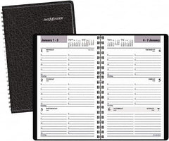 DayMinder - 26 Sheet, 4-7/8 x 8", Weekly Planner - Black - Americas Industrial Supply