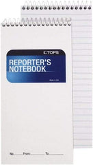 TOPS - 70 Sheet, 4 x 8", Legal/Wide (Style) Reporter\x92s Notebook - White - Americas Industrial Supply