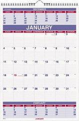 AT-A-GLANCE - 12 Sheet, 8-3/4 x 10", Wall Calendar - White - Americas Industrial Supply