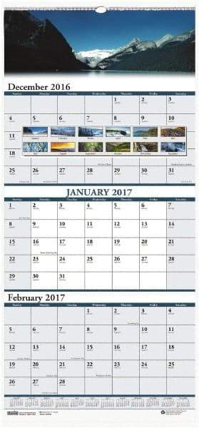 House of Doolittle - 12 Sheet, 9-1/4 x 11-7/8", Wall Calendar - Americas Industrial Supply