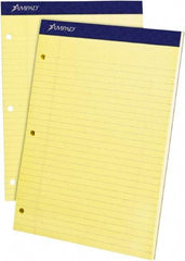 AMPAD - 100 Sheet, 8-1/2 x 11", Legal/Wide (Style) Legal Pad - Canary - Americas Industrial Supply