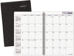 DayMinder - 24 Sheet, 7-7/8 x 11-7/8", Monthly Planner - Black - Americas Industrial Supply