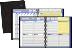 AT-A-GLANCE - 38 Sheet, 8 x 9-7/8", Weekly/Monthly Planner - Black - Americas Industrial Supply