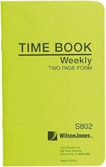Wilson Jones - 36 Sheet, 4-1/8 x 6-3/4", Foreman\x92s Time Book - White - Americas Industrial Supply
