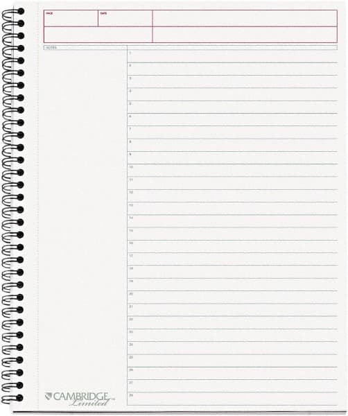 Cambridge - 80 Sheet, 8-1/2 x 11", Business Notebook - Black - Americas Industrial Supply