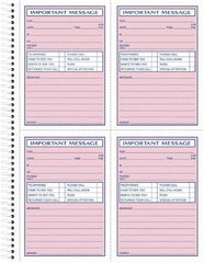 TOPS - 400 Sheet, 8-1/2 x 11-3/4", Telephone Message Book - Pink - Americas Industrial Supply