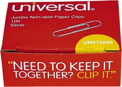 UNIVERSAL - 1-3/4" Wide Jumbo Binder Clip - Silver - Americas Industrial Supply