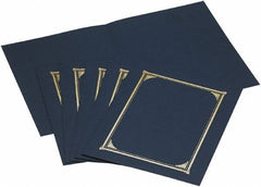 Geographic - 6 Piece Navy Blue Document Holders-Certificate/Document - 9-3/4" High x 12-1/2" Wide - Americas Industrial Supply