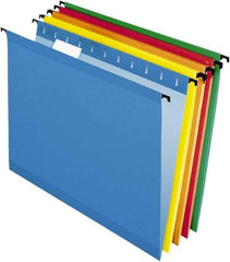 Pendaflex - 8-1/2 x 11", Letter Size, Assorted Colors, Hanging File Folder - 11 Point Stock, 1/5 Tab Cut Location - Americas Industrial Supply