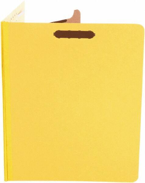 UNIVERSAL - 8-1/2 x 11", Letter Size, Yellow, Classification Folders with Top Tab Fastener - 25 Point Stock, Right of Center Tab Cut Location - Americas Industrial Supply