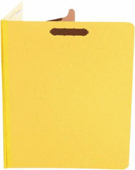 UNIVERSAL - 8-1/2 x 11", Letter Size, Yellow, Classification Folders with Top Tab Fastener - 25 Point Stock, Right of Center Tab Cut Location - Americas Industrial Supply