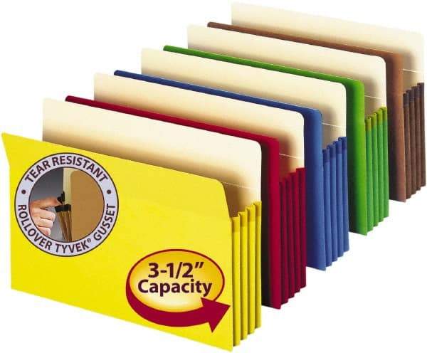 SMEAD - 9-1/2 x 14-1/2", Legal, Assorted Colors, Expansion Folders - Straight Tab Cut Location - Americas Industrial Supply