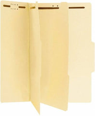 UNIVERSAL - 9-1/4 x 14-3/4", Legal, Manila, Classification Folders with Top Tab Fastener - Right of Center Tab Cut Location - Americas Industrial Supply