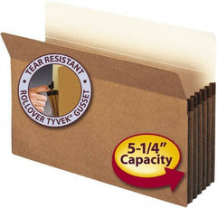 SMEAD - 9-1/2 x 14-1/2", Legal, Brown, 5-1/4" Expanding Wallet - 11 Point Stock, Straight Tab Cut Location - Americas Industrial Supply
