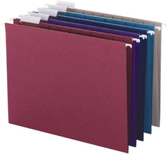 SMEAD - 8-1/2 x 11", Letter Size, Assorted Colors, Hanging File Folder - 11 Point Stock, 1/5 Tab Cut Location - Americas Industrial Supply