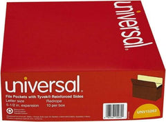 UNIVERSAL - 8-1/2 x 11", Letter Size, Redrope, 5-1/4" Expanding Wallet - Straight Tab Cut Location - Americas Industrial Supply