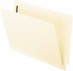 Pendaflex - 8-1/2 x 11", Letter Size, Manila, File Folders with End Tab - 11 Point Stock, Straight Tab Cut Location - Americas Industrial Supply