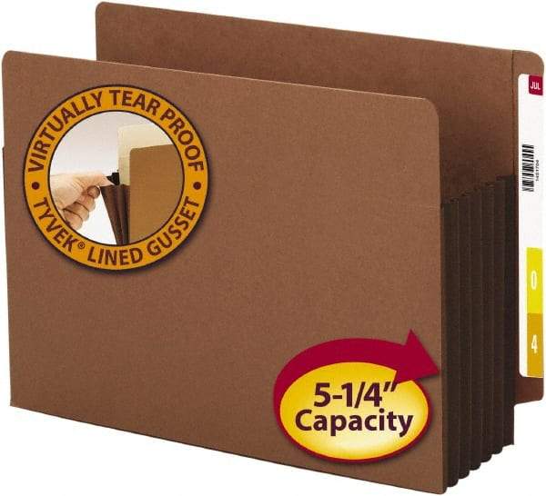 SMEAD - 8-1/2 x 11", Letter Size, Dark Brown, Expansion Folders - Straight Tab Cut Location - Americas Industrial Supply